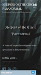 Mobile Screenshot of keepersofthecircleparanormal.com