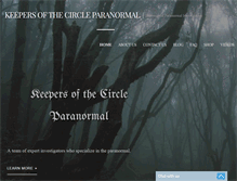 Tablet Screenshot of keepersofthecircleparanormal.com